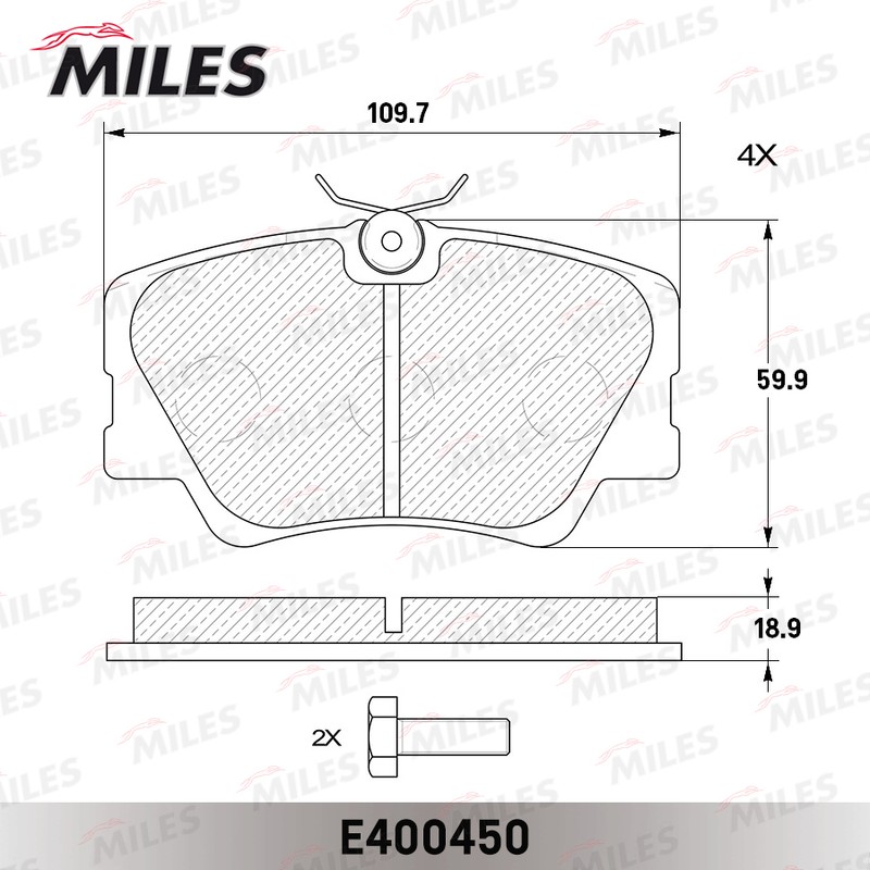 Колодки тормозные, дисковые MERCEDES BENZ 190 Miles E400450