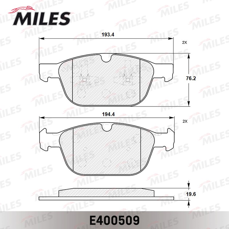 Колодки тормозные, дисковые VOLVO XC 60 Miles E400509