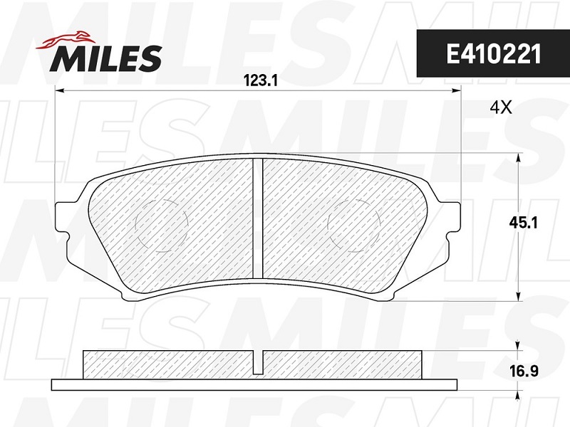 Колодки тормозные, дисковые TOYOTA LAND CRUISER Miles E410221