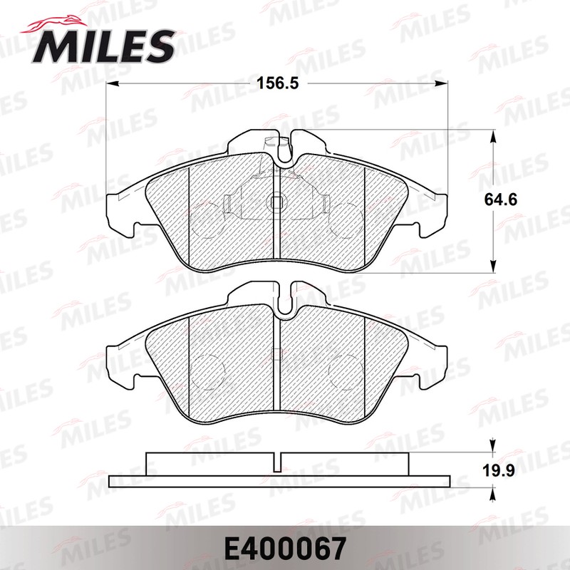 Колодки тормозные, дисковые MERCEDES SPRINTER Miles E400067