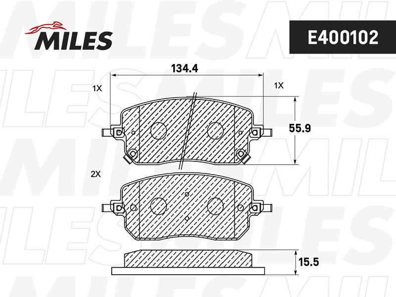 Колодки тормозные, дисковые HAVAL JOLION Miles E400102