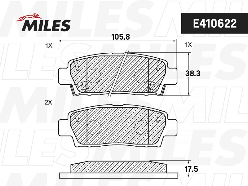 Колодки тормозные, дисковые TOYOTA CHASER Miles E410622