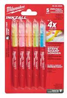 Текстмаркеры цветные MILWAUKEE INKZALL 48223206 (5 штук)