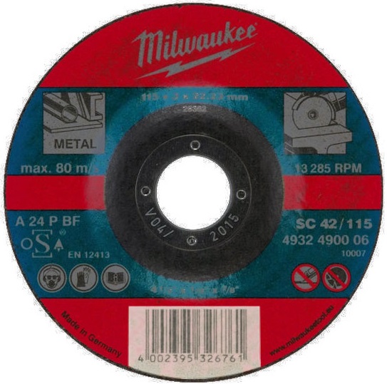 Диск отрезной по металлу MILWAUKEE 4932451496, 125х3х22.2 мм