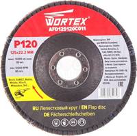 Круг лепестковый 125х22 мм P120 конический WORTEX AFD125120C011