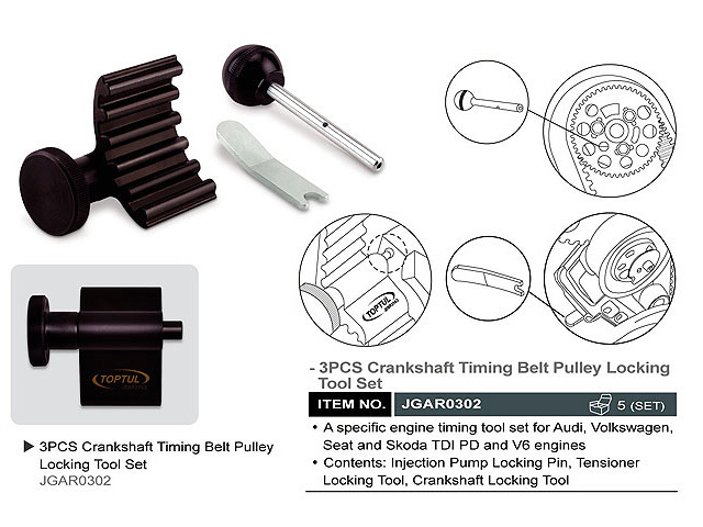 Набор для фиксации коленвала TOPTUL JGAR0302