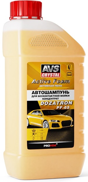 Автошампунь для бесконтактной мойки Active Foam (1:4-7) AVS DOZATRON PF-65 (1 литр)