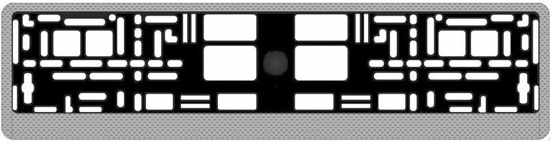 Рамка под номерной знак карбон AVS RN-05 (светлый)