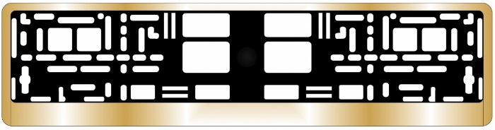 Рамка под номерной знак AVS RN-13 (хром, золото)