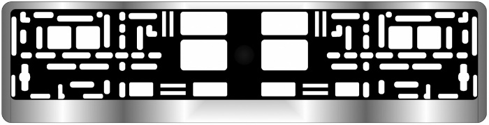 Рамка под номерной знак AVS RN-12 (хром)