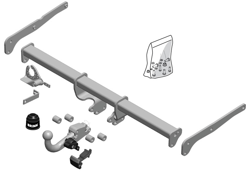 Крюк Brink (Thule) быстросъёмный от фаркопа 424700 для Lexus LX 570 2008-2020