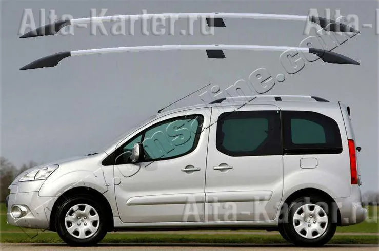 Рейлинги продольные OMSA для Citroen Berlingo II 2008-2020 СЕРЕБРИСТЫЕ