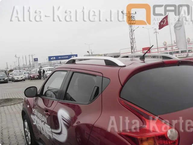 Рейлинги продольные Can Otomotiv для Nissan Juke 2010-2020 СЕРЕБРИСТЫЕ