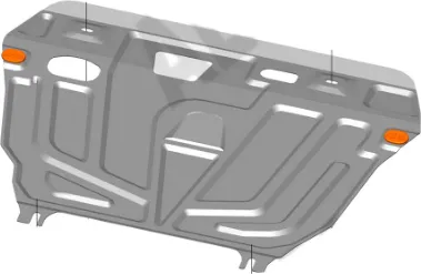 Защита алюминиевая Alfeco для картера и КПП Toyota Corolla E140, E150 2007-2013