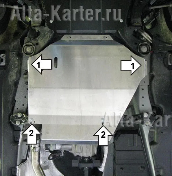 Защита алюминиевая Мотодор для КПП и РК Volkswagen Touareg I 2006-2010