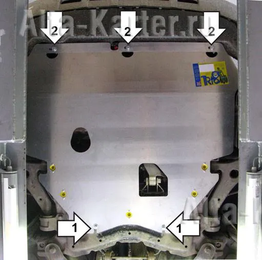 Защита алюминиевая Мотодор для картера, КПП Ford Kuga I 2008-2012