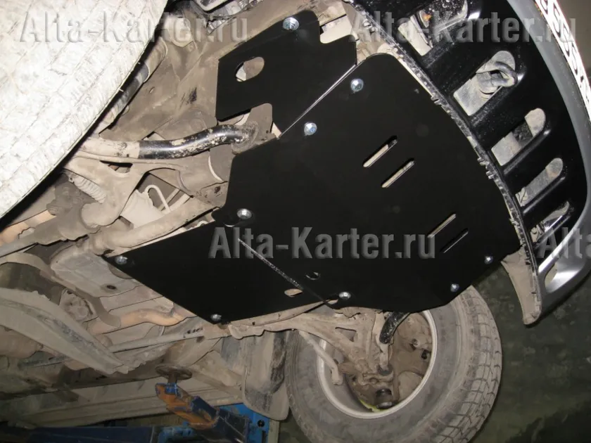 Защита алюминиевая Alfeco для картера и АКПП Mercedes-Benz M-Класс (ML320) W163 1998-2005