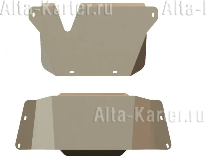 Защита алюминиевая Шериф для КПП и РК Toyota Land Cruiser 105 2002-2007