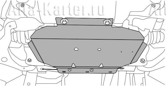 Защита алюминиевая Шериф для картера Nissan Pathfinder R51 2005-2014