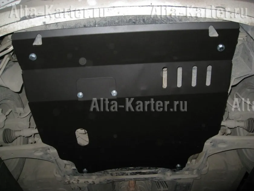 Защита алюминиевая Alfeco для картера и КПП Mazda Demio II DY 2002-2007