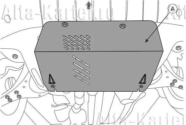 Защита алюминиевая Шериф для картера и КПП Kia Sportage II 2004-2010