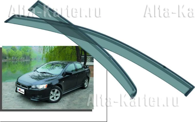 Дефлекторы Noble для окон Mitsubishi Lancer 10 2007-2020