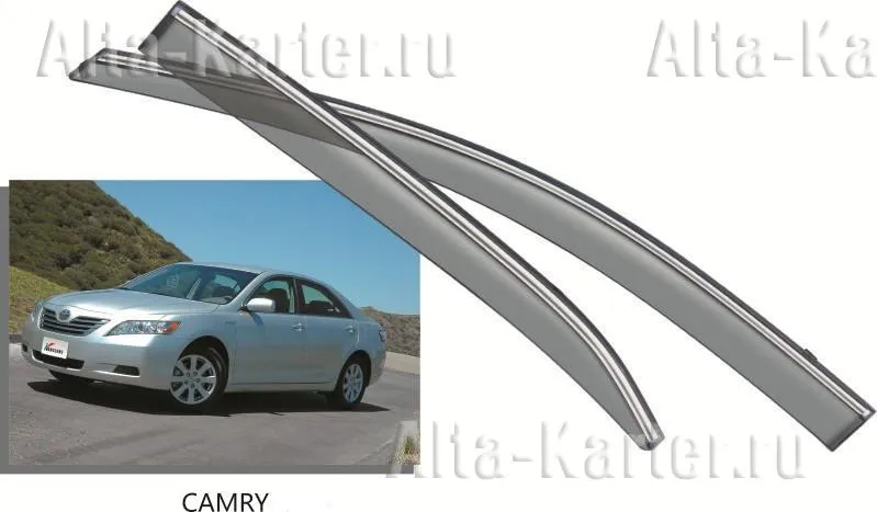 Дефлекторы Noble для окон Toyota Camry VI 2006-2011