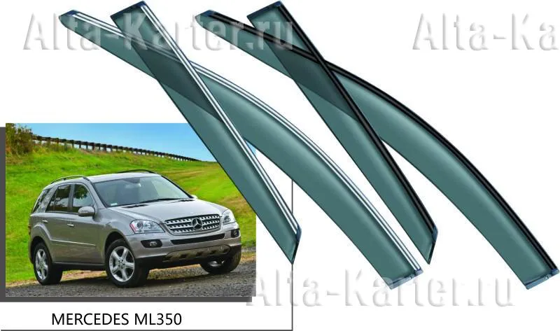 Дефлекторы Noble для окон для Mercedes-Benz M-Класс ML350 W164 2005-2011