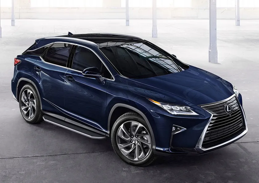 Пороги алюминиевые Rival Premium для Lexus RX IV 2015-2020