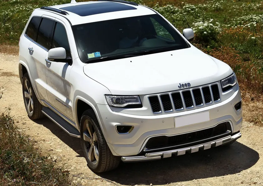 Пороги алюминиевые Rival Premium для Jeep Grand Cherokee WK2 2010-2014