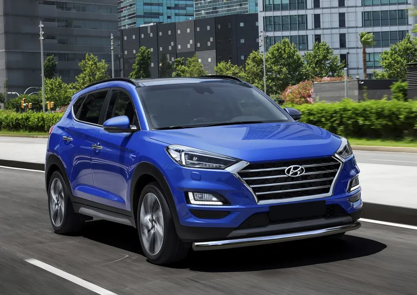 Защита Rival переднего бампера d57 для Hyundai Tucson III 2015-2018