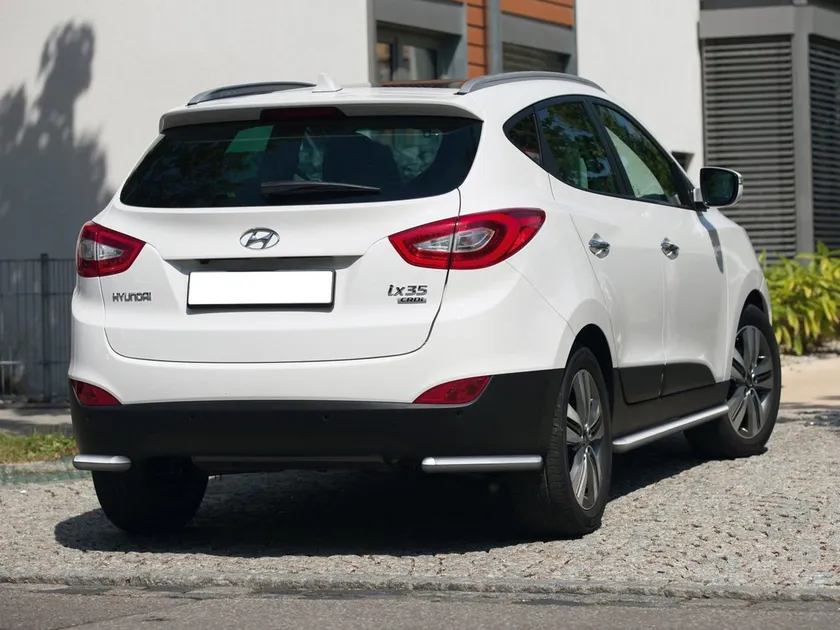 Защита Rival заднего бампера d57 уголки для Hyundai ix35 I 2010-2015