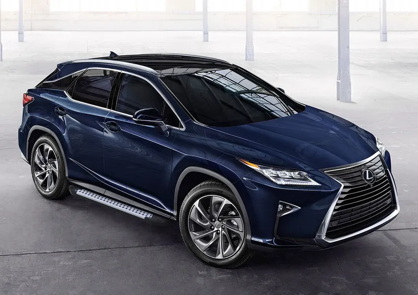 Пороги алюминиевые Rival Bmw-Style круги для Lexus RX IV 2015-2020