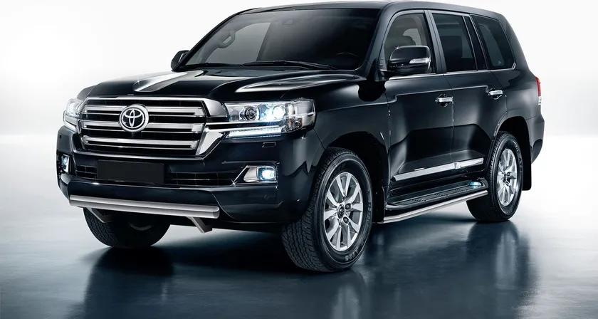 Защита Rival переднего бампера 75x42 овал короткая для Toyota Land Cruiser 200 рестайлинг (кроме Executive Lounge и TRD) 2015-2020