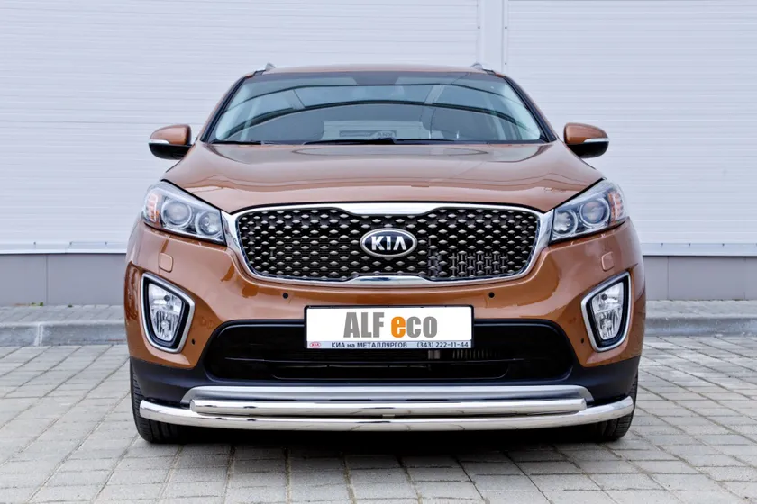 Защита Allest переднего бампера двойная D60,3/42,4 для Kia Sorento III Prime 2015-2018