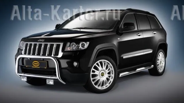 Пороги Cobra трубa d80 с проступями для Jeep Grand Cherokee WK2 2011-2014