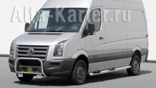 Пороги Cobra трубa d80 с проступями для Volkswagen Crafter короткая база 2006-2011