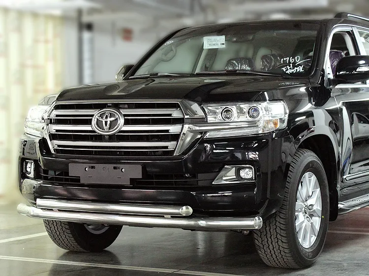 Защита NMH переднего бампера двойная 76/60мм для Toyota Land Cruiser 200 2015-2020