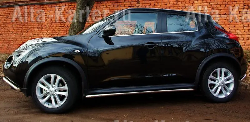 Защита City Guard штатного порога 43мм для Nissan Juke 4WD 2010-2020