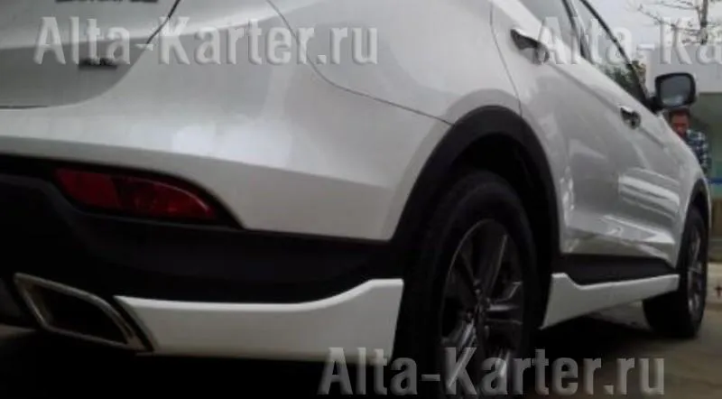 Аэродинамический обвес Noble плотнооблегающий для Hyundai Santa Fe III 2012-2020 (Белый)