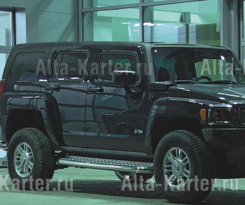 Пороги Союз-96 с листом d76 для Hummer H3 2007-2010