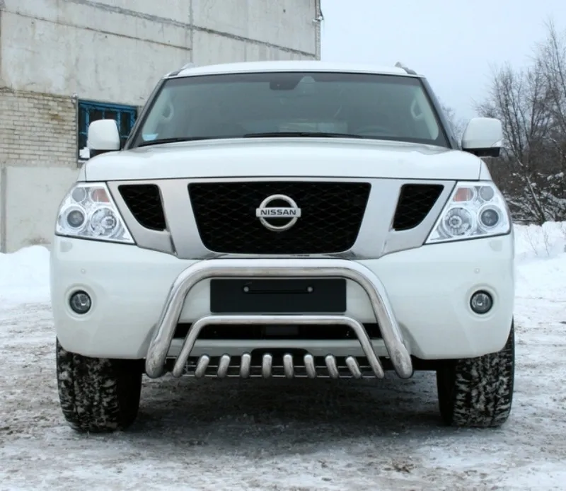 Кенгурятник Союз-96 мини d76 низкий для Nissan Patrol Y62 2010-2014