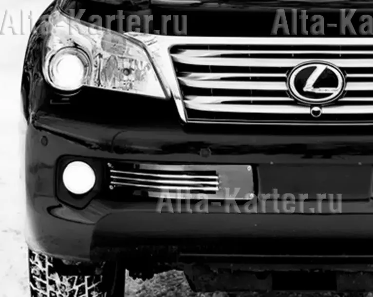 Решетка Groender в передний бампер, с горизонтальным прутком 6 мм для Lexus GX 460 2010-2013