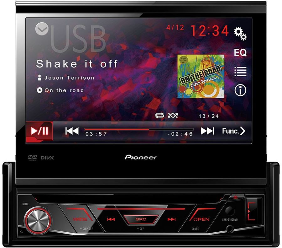 Автомагнитола Pioneer AVH-3100DVD, USB, CD, DVD, 1DIN, 4x50Вт