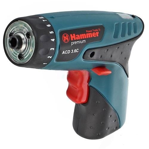 Аккумуляторная отвертка HAMMER ACD3,6C PREMIUM