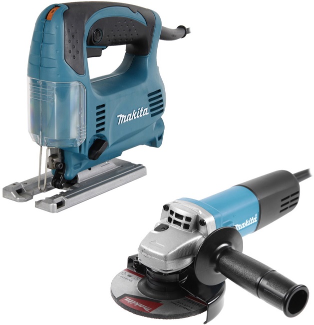 Набор электроинструмента Makita DK0116 (лобзик Makita 4329 + болгарка Makita 9558HN)