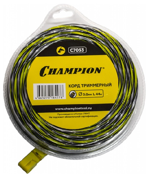 Триммерный корд Champion Tornado C7053 (3 мм, 44 м)