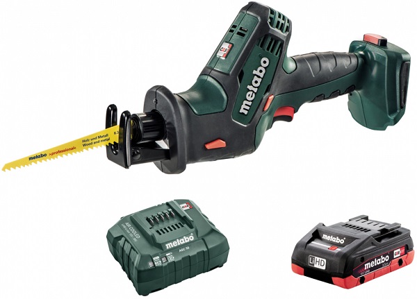 Аккумуляторная ножовка Metabo SSE 18 LTX Compact + 3.5 Ач LiHD + З/У ASC T0334