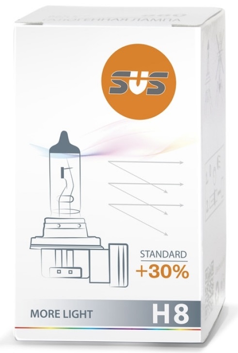 Лампа галогенная SVS H8 020.0008.000 PGJ19-1 Standard +30% (12V, 35W)