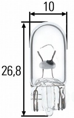 Лампа накаливания Hella 8GP 003 594-121 W5W, 12В, 5Вт, 10шт